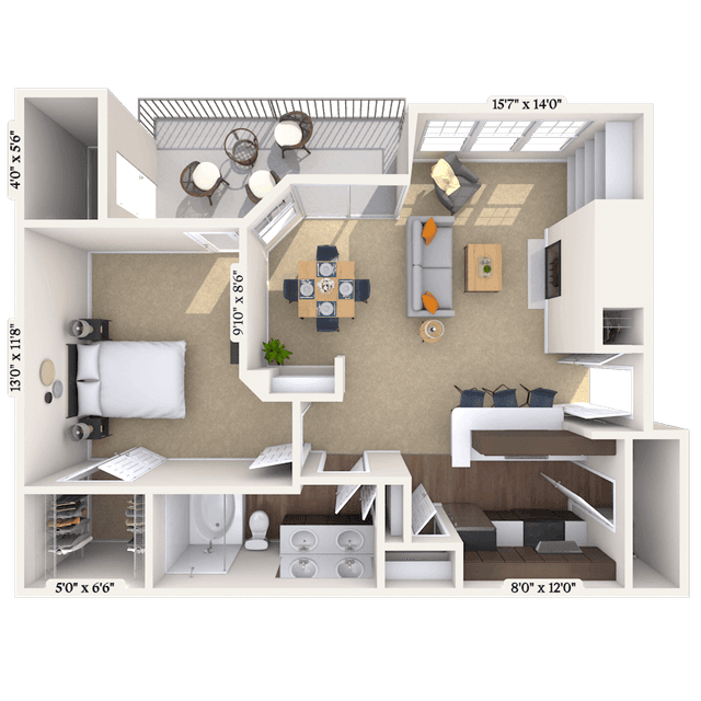 Floorplan image of unit 010706