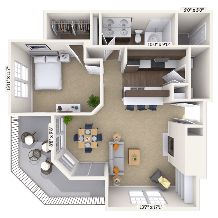 Floorplan image of unit 011411