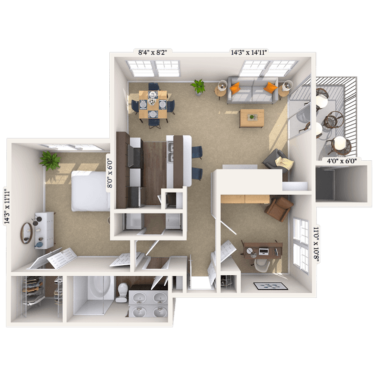 Floorplan image of unit 011021