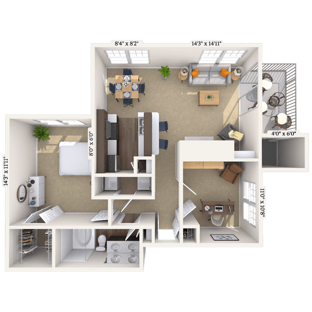 Floorplan image of unit 011038