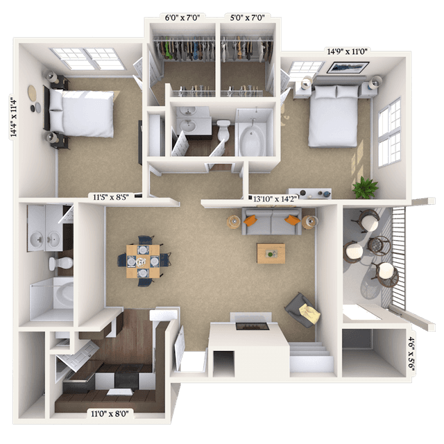 Floorplan image of unit 010424