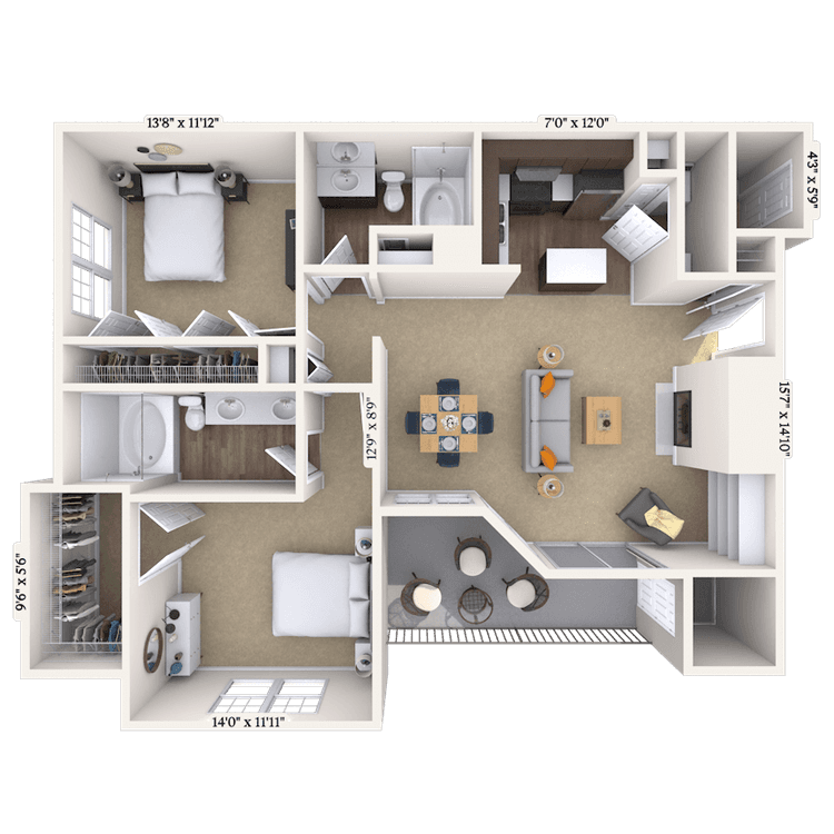 Floorplan image of unit 010821