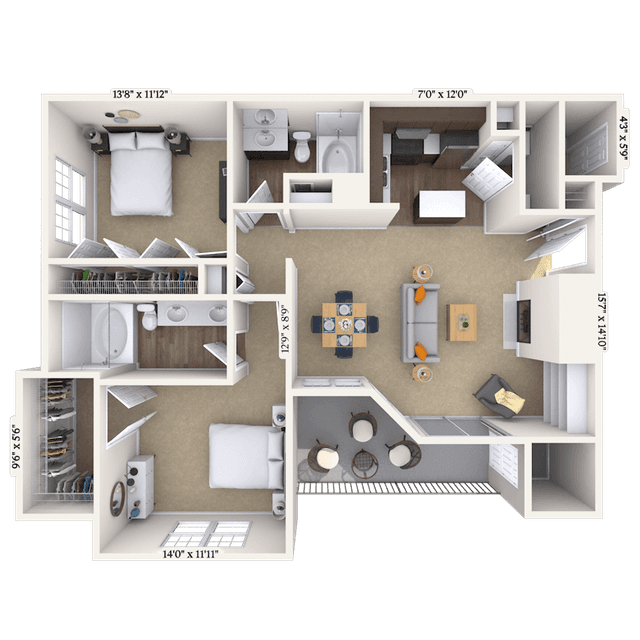 Floorplan image of unit 010825