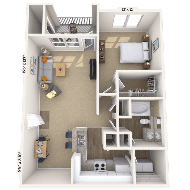 Floorplan image of unit 080812