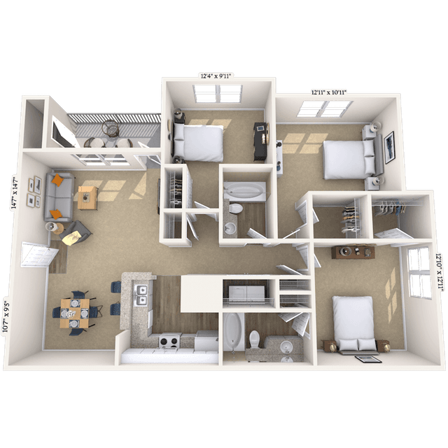 Floorplan image of unit 010123