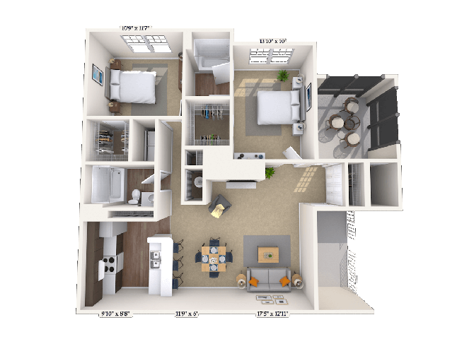 Floorplan image of unit 000824