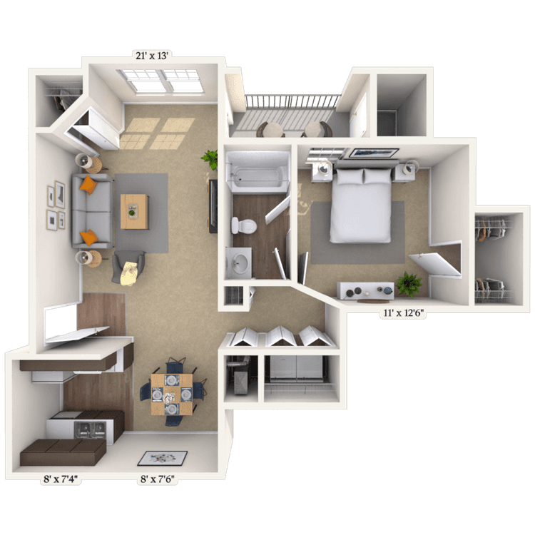 Floorplan image of unit 12201
