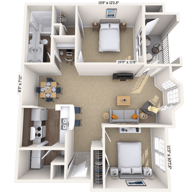 Floorplan image of unit 06060905