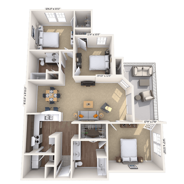 Floorplan image of unit 07070331
