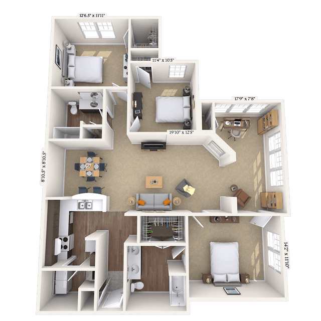 Floorplan image of unit 08080701