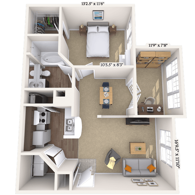 Floorplan image of unit 12121134