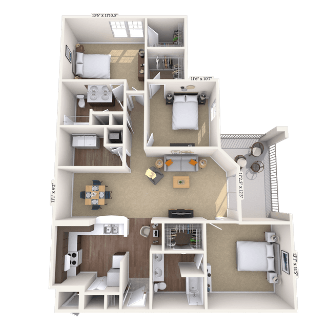 Floorplan image of unit 13130132