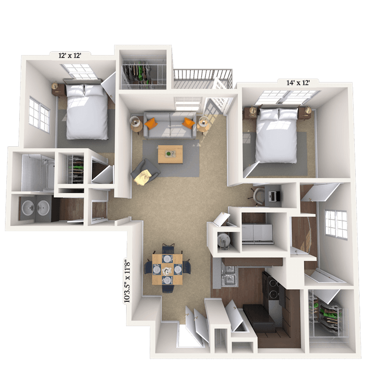 Floorplan image of unit 06101