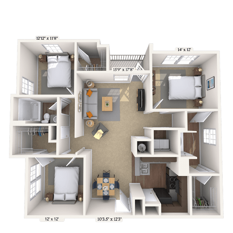Floorplan image of unit 09205