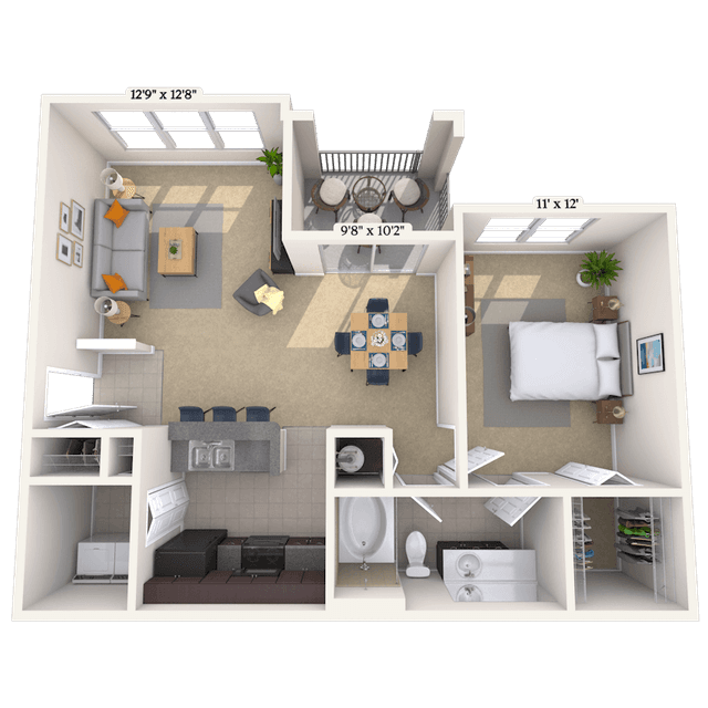 Floorplan image of unit 12304