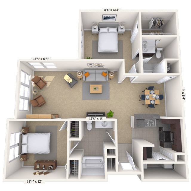 Floorplan image of unit 05302