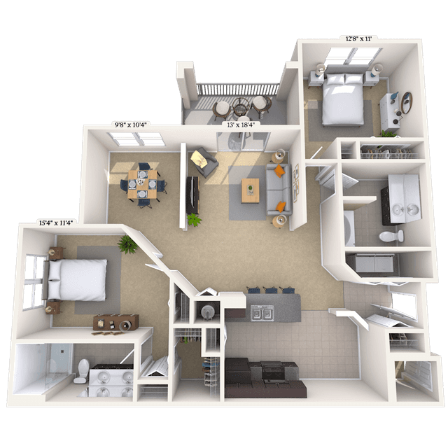 Floorplan image of unit 05208
