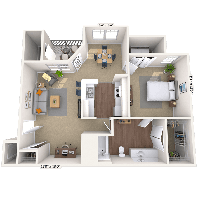 Floorplan image of unit 101024