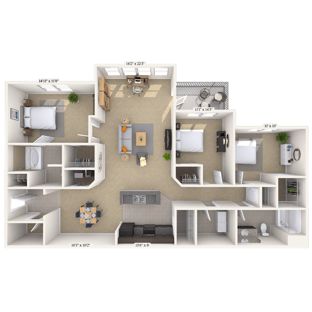 Floorplan image of unit 010306