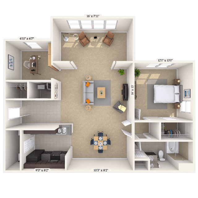 Floorplan image of unit 011101