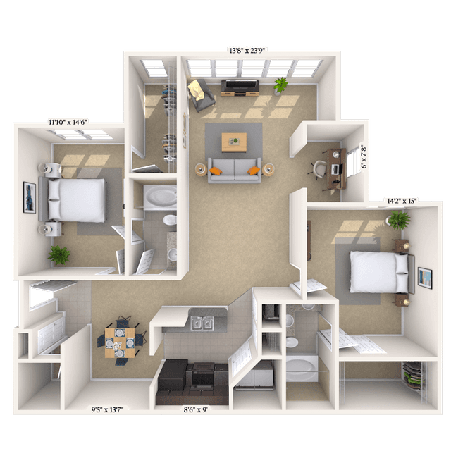 Floorplan image of unit 017103