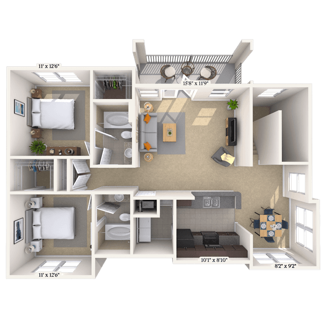 Floorplan image of unit C11102