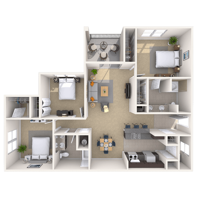 Floorplan image of unit 04105