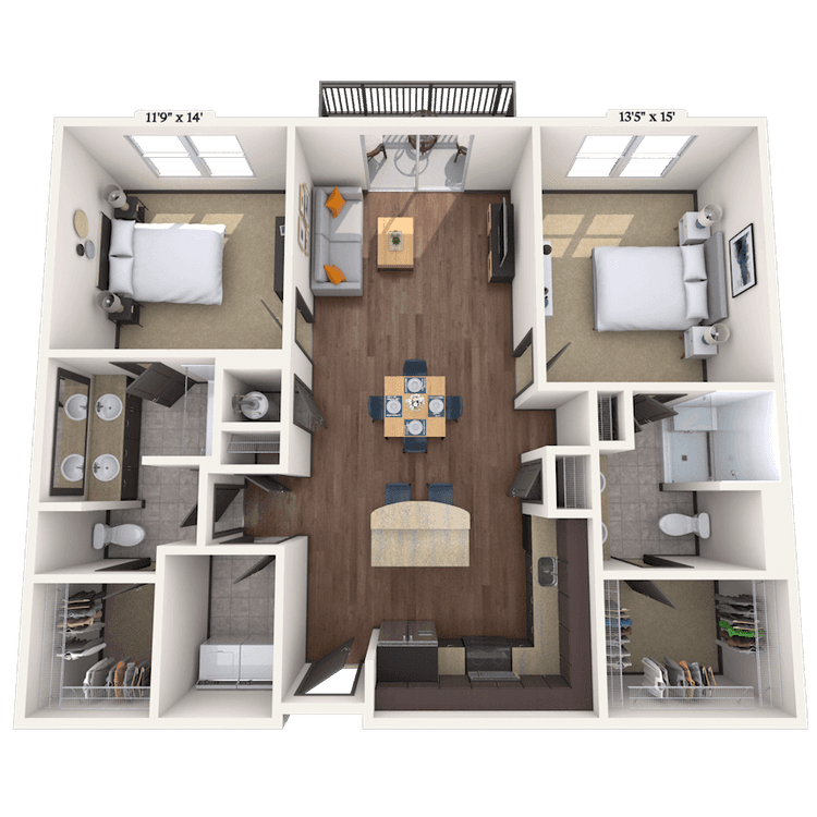 Floorplan image of unit 01438