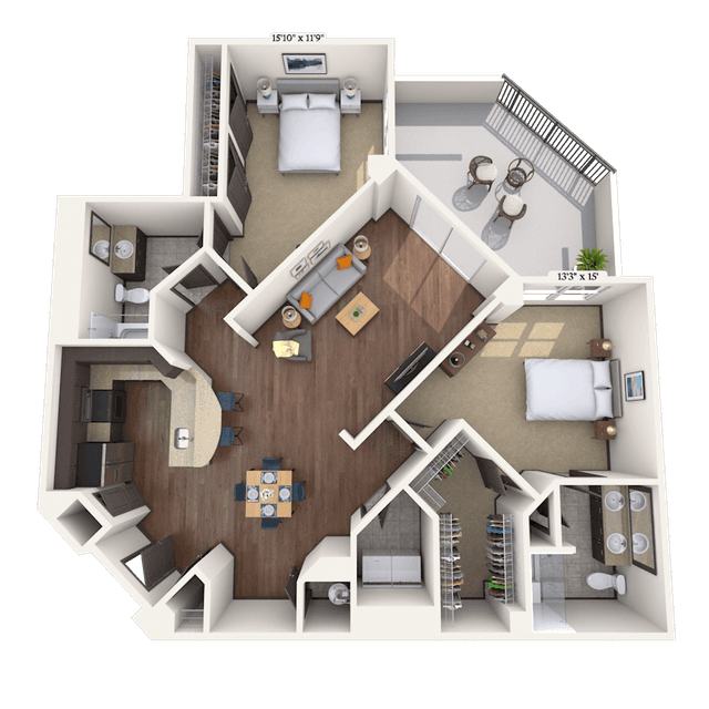 Floorplan image of unit 01115
