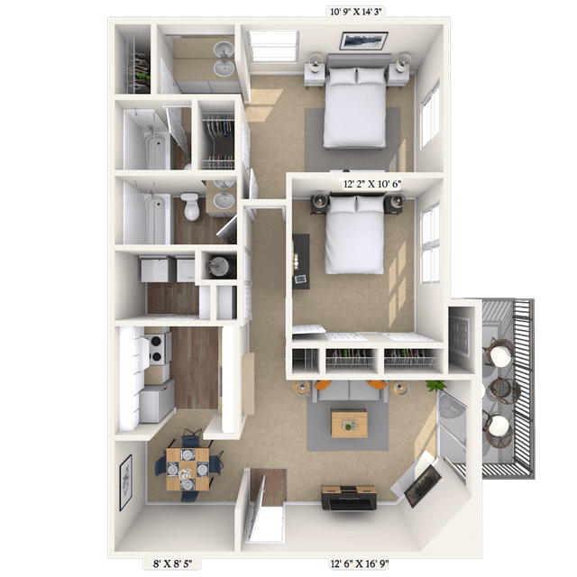 Floorplan image of unit 08204LD