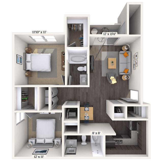 Floorplan image of unit 08820