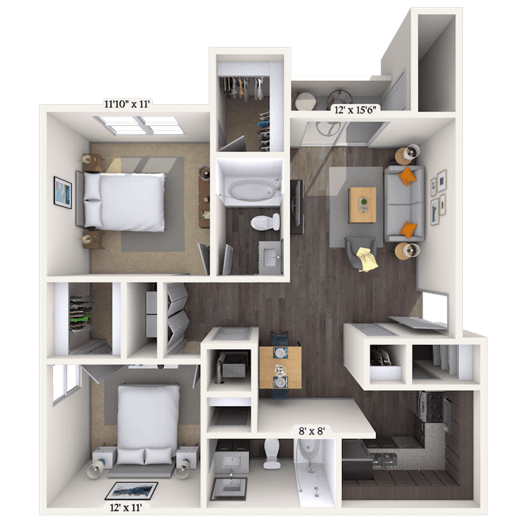 Floorplan image of unit 111103