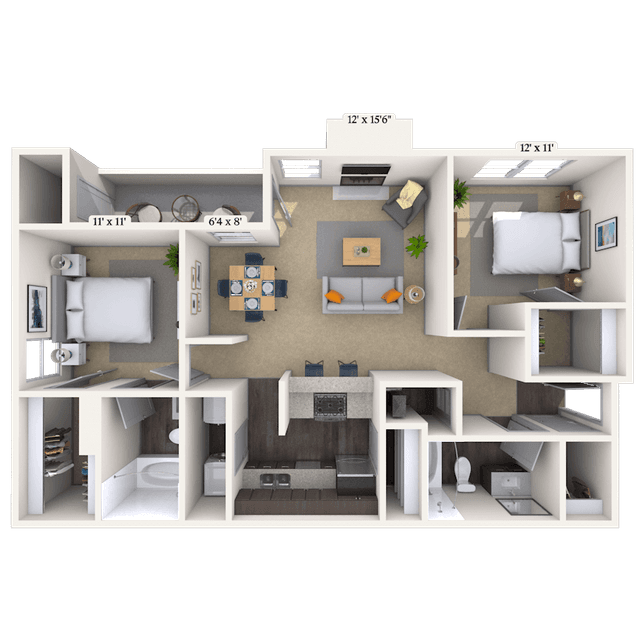 Floorplan image of unit 01112