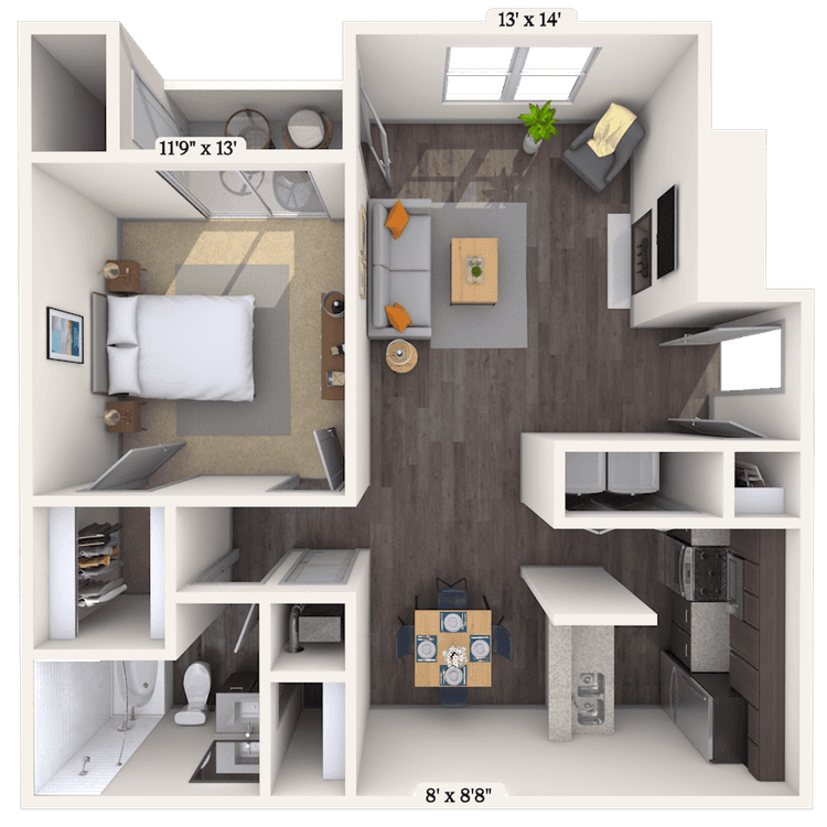 Floorplan image of unit 04408