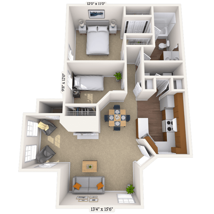 Floorplan image of unit 09910
