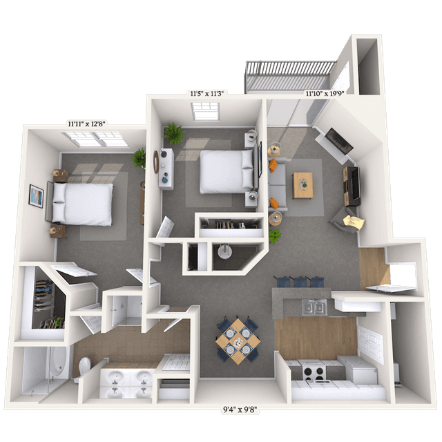 Floorplan image of unit 057025