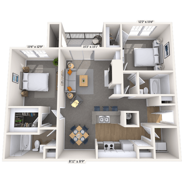 Floorplan image of unit 096964