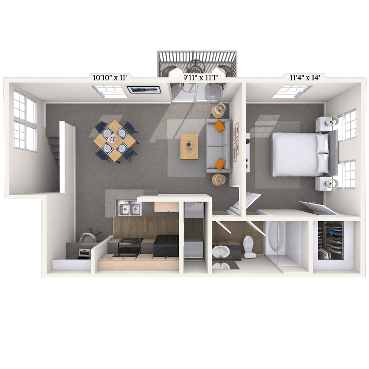 Floorplan image of unit 151504