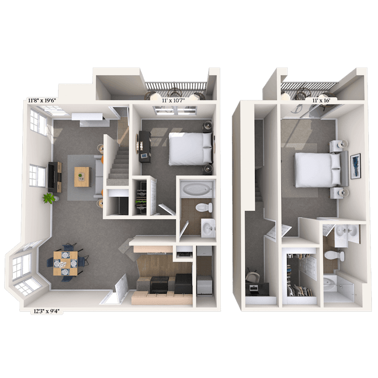 Floorplan image of unit 03307