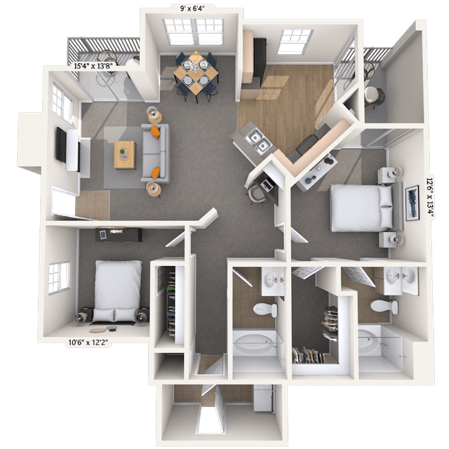 Floorplan image of unit 303002
