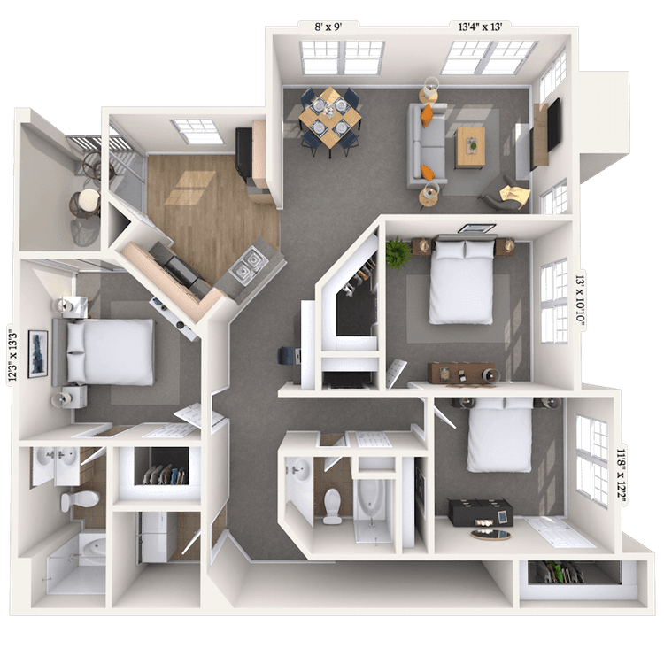 Floorplan image of unit 131303