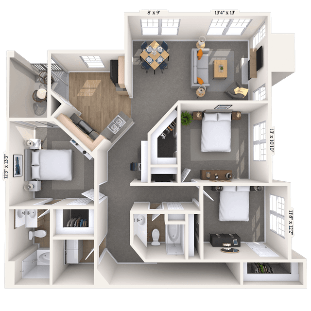 Floorplan image of unit 262609