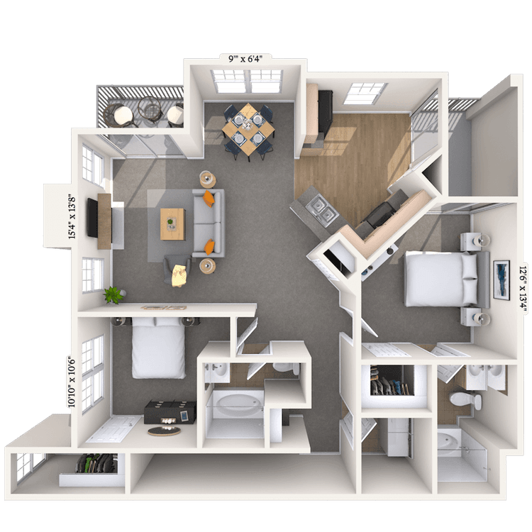 Floorplan image of unit 252509