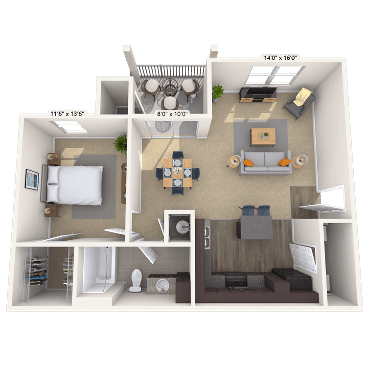 Floorplan image of unit WW305