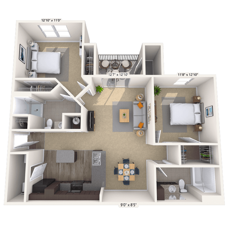 Floorplan image of unit CC304