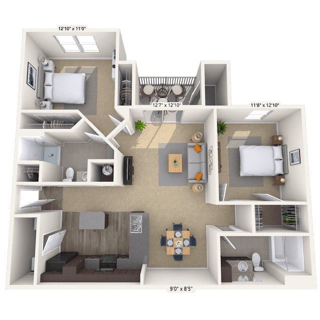 Floorplan image of unit SS208
