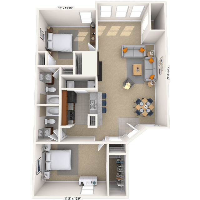 Floorplan image of unit 050504