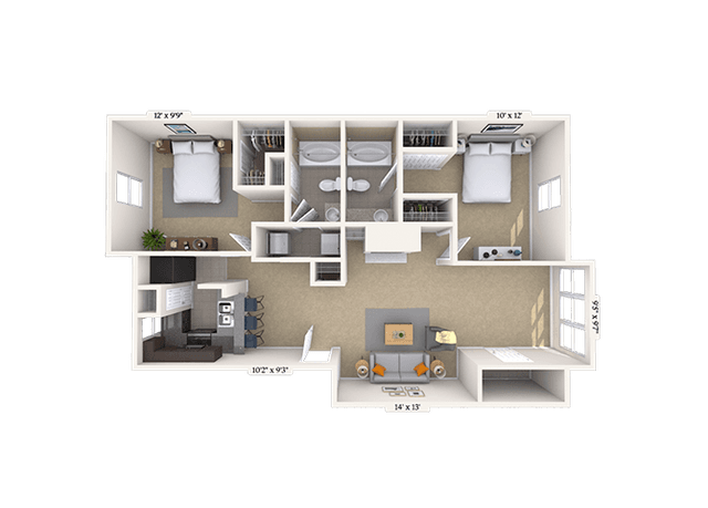 Floorplan image of unit 060607