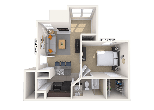 Floorplan image of unit 131309