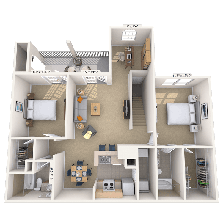 Floorplan image of unit 012227